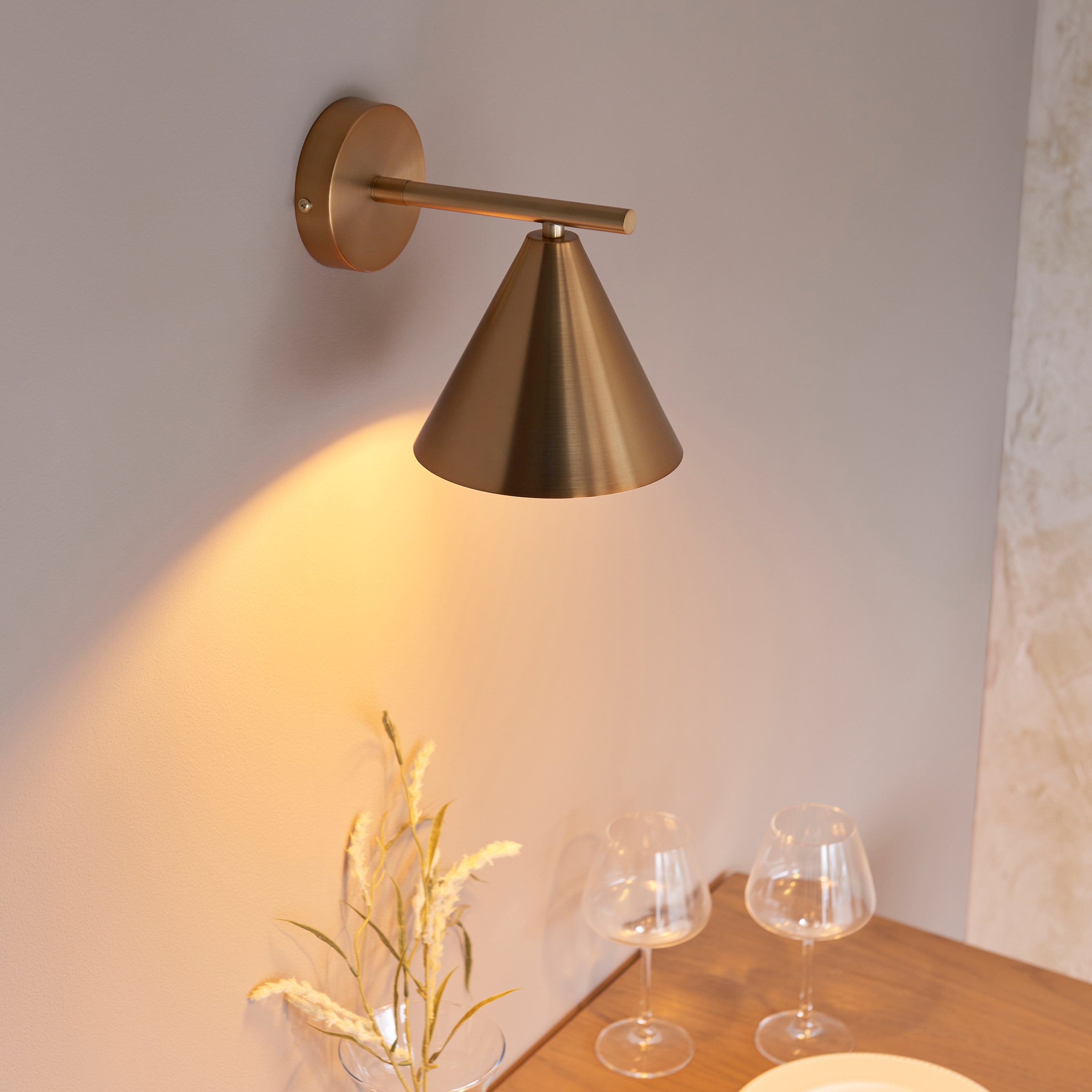 Ariana Antique Brass Wall Light